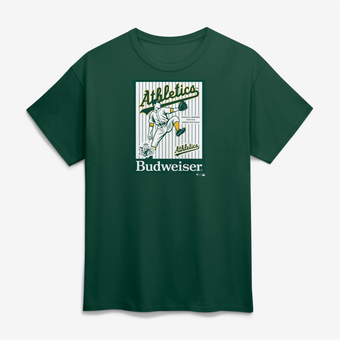 Men's Green Athletics Budweiser T-Shirt