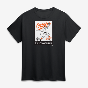 Men's Black Baltimore Orioles Budweiser T-Shirt
