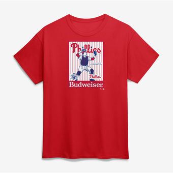 Men's Red Philadelphia Phillies Budweiser T-Shirt
