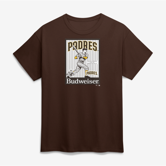 Men's Brown San Diego Padres Budweiser T-Shirt
