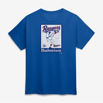Men's Royal Texas Rangers Budweiser T-Shirt