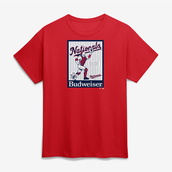 Men's Red Washington Nationals Budweiser T-Shirt