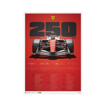Scuderia Ferrari Record Breaking 250 wins Official Poster
