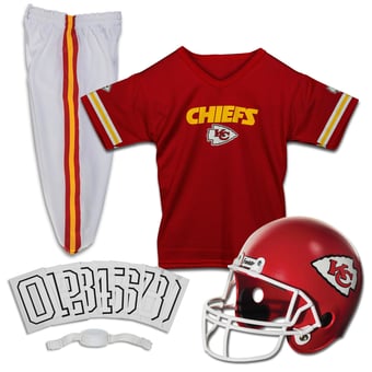 Youth Franklin Sports Red Kansas City Chiefs NFL Deluxe Uniform Set