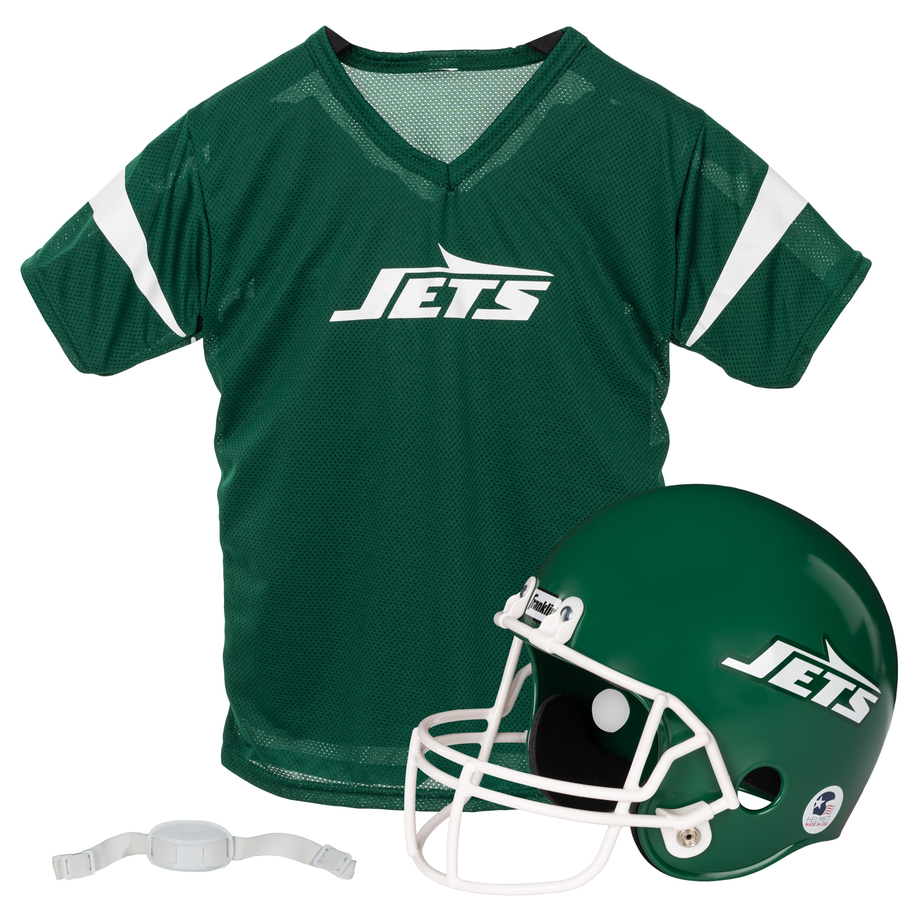 Youth Franklin Sports Green New York Jets NFL Deluxe Helmet & Jersey Set