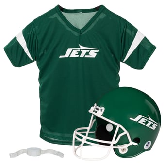 Youth Franklin Sports Green New York Jets NFL Deluxe Helmet & Jersey Set