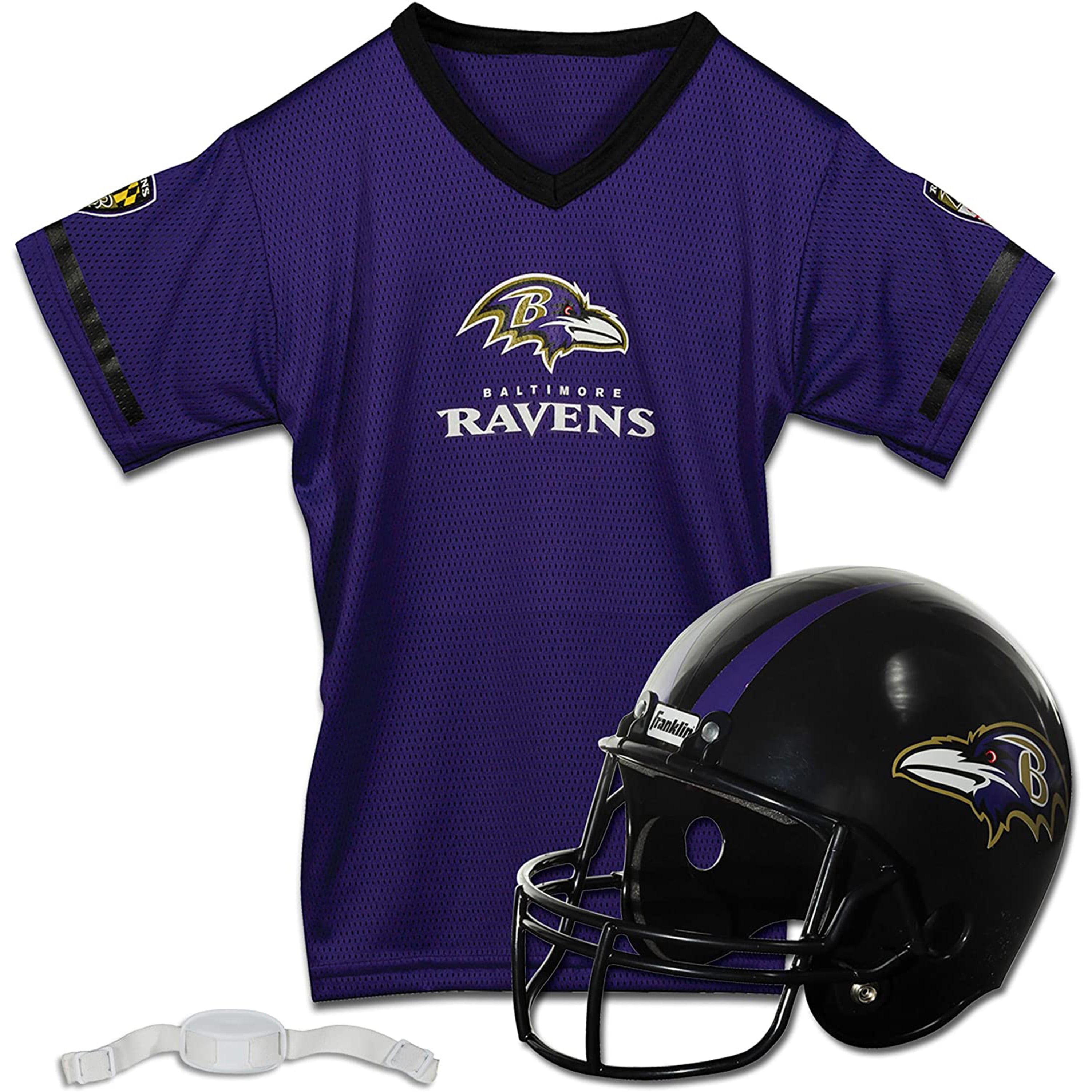 Youth Franklin Sports Purple Baltimore Ravens NFL Deluxe Helmet & Jersey Set