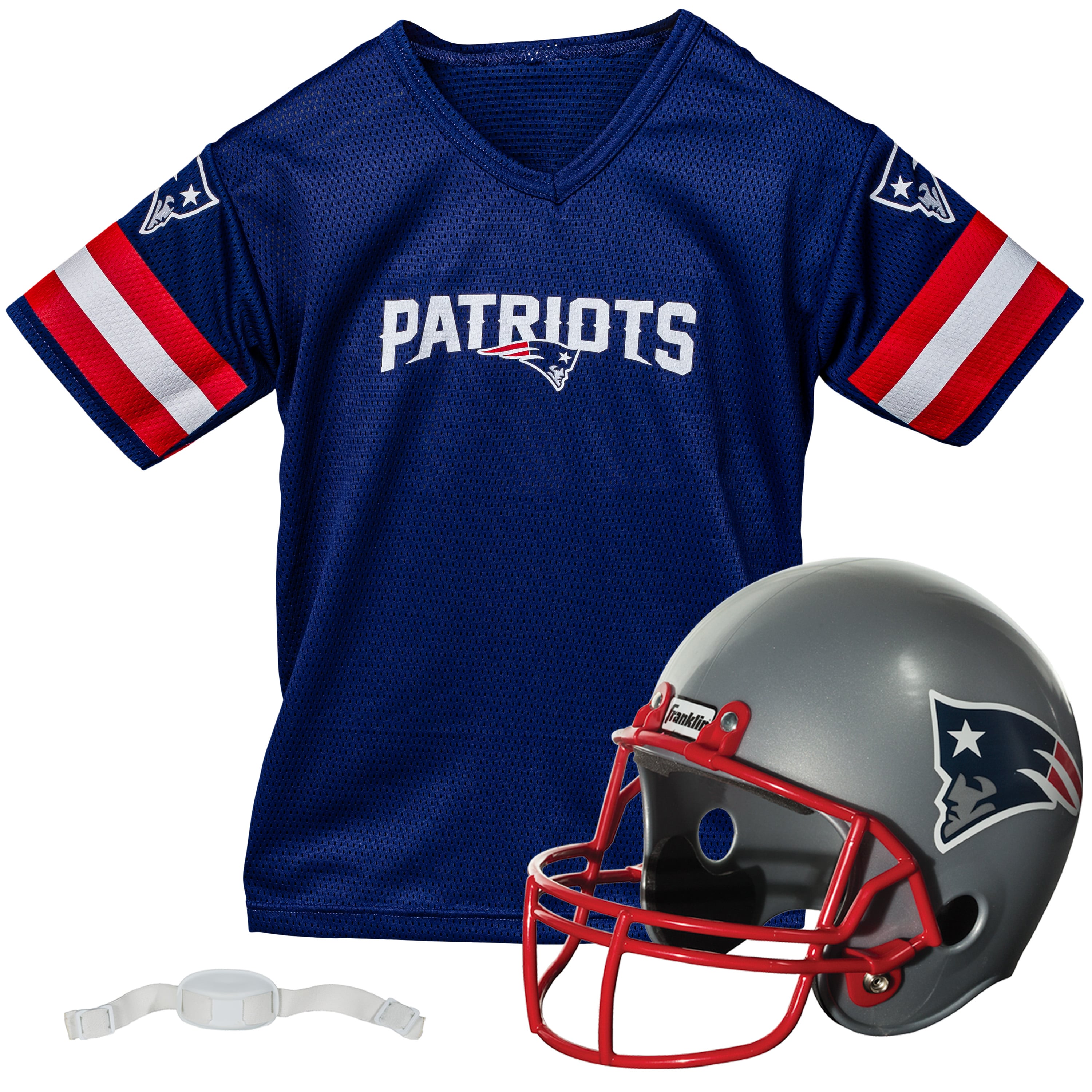 Youth Franklin Sports Navy New England Patriots NFL Deluxe Helmet & Jersey Set