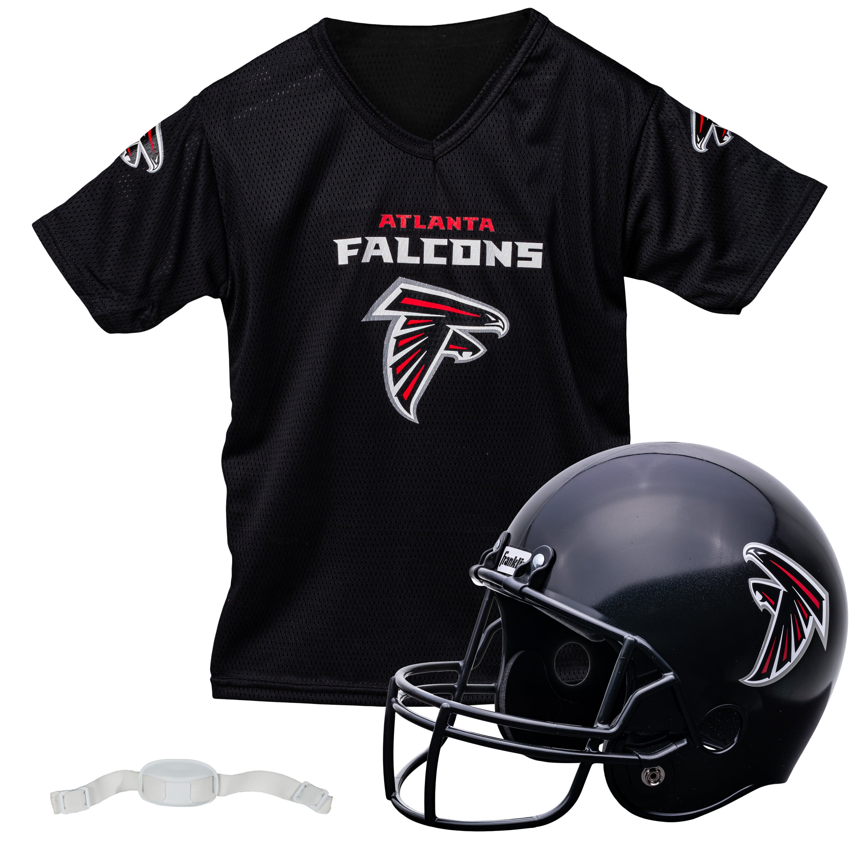 Youth Franklin Sports Black Atlanta Falcons NFL Deluxe Helmet & Jersey Set