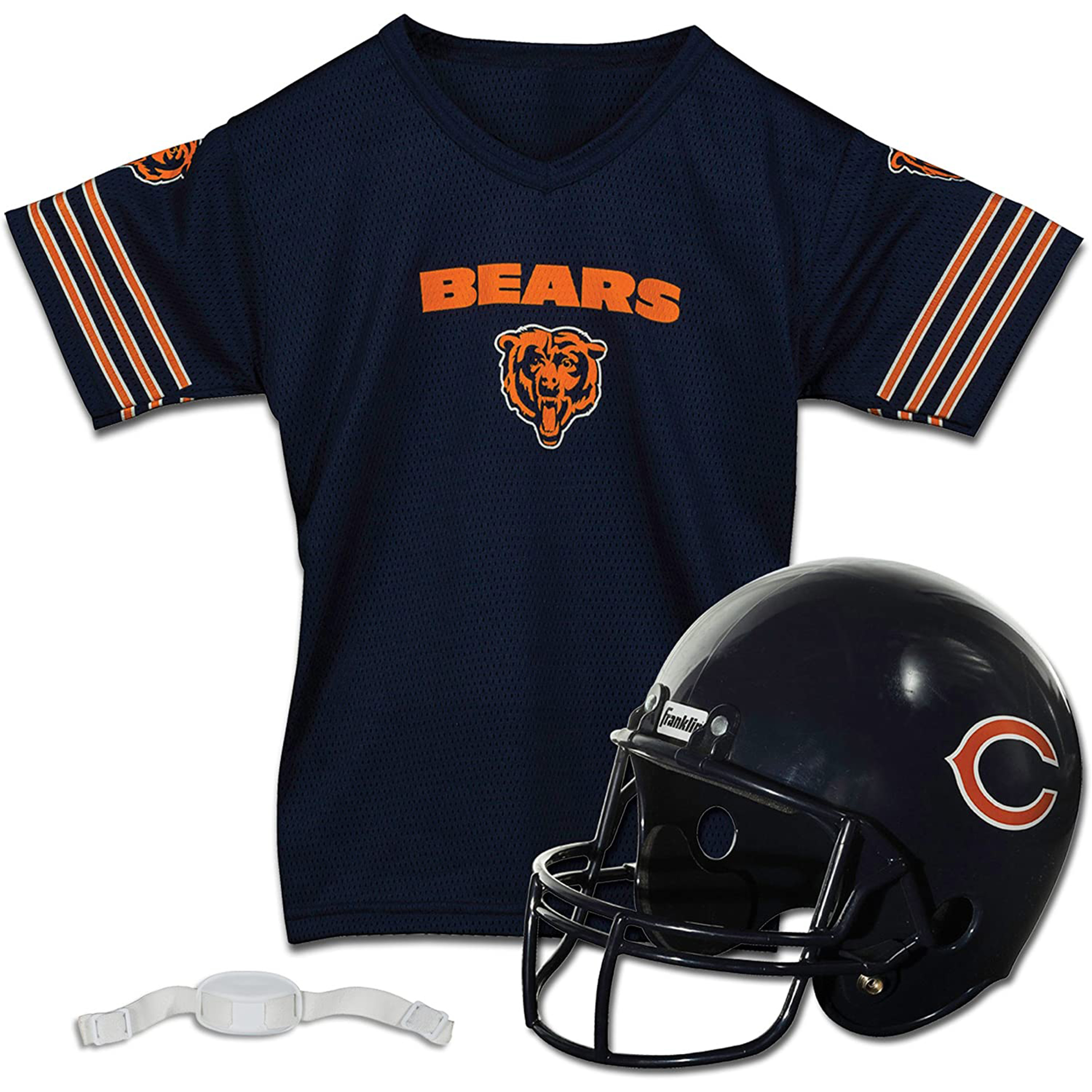 Youth Franklin Sports Navy Chicago Bears NFL Deluxe Helmet & Jersey Set