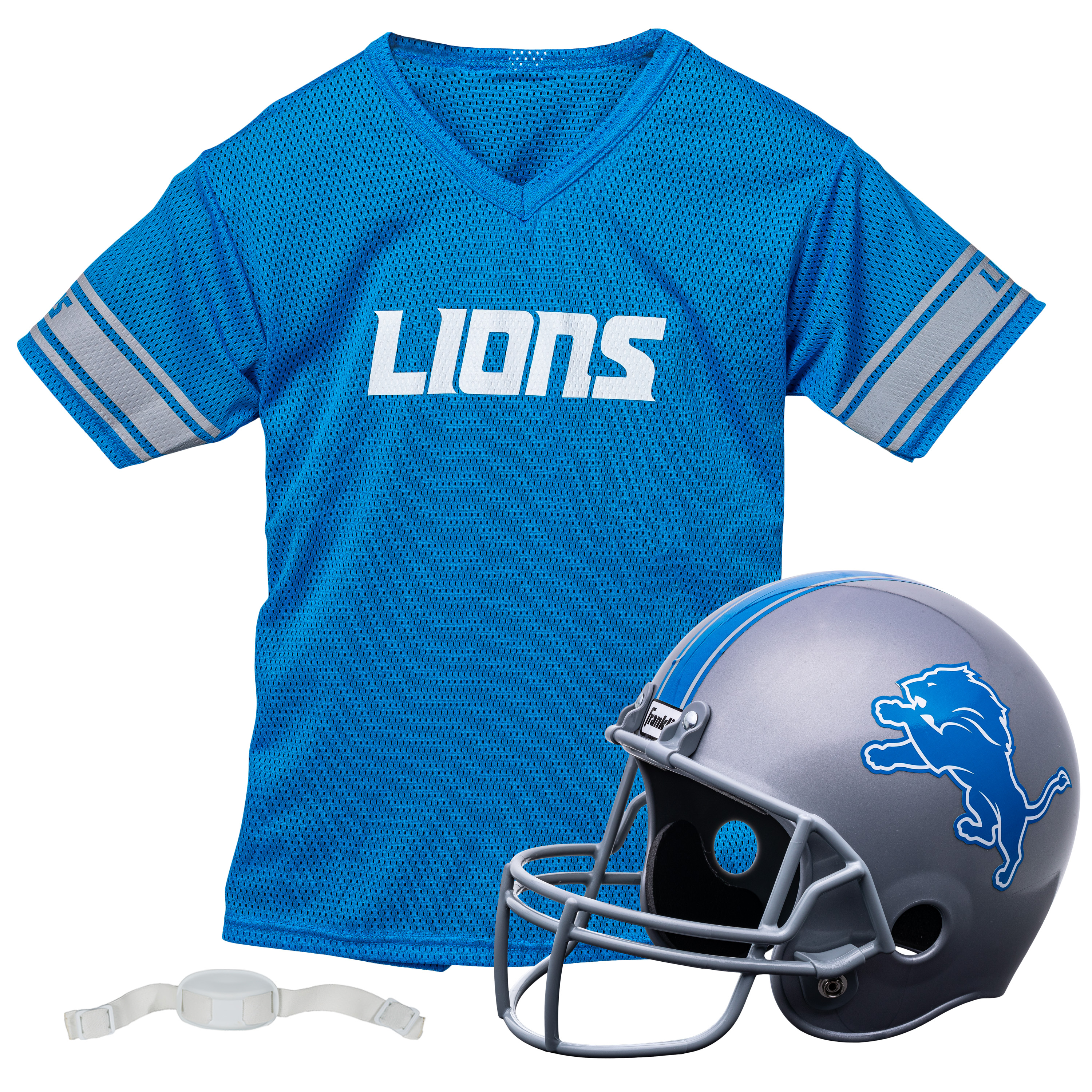 Youth Franklin Sports Blue Detroit Lions NFL Deluxe Helmet & Jersey Set