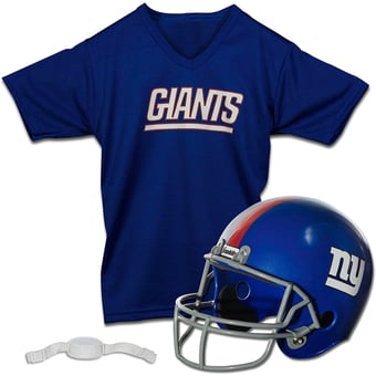 Youth Franklin Sports Royal New York Giants NFL Deluxe Helmet & Jersey Set