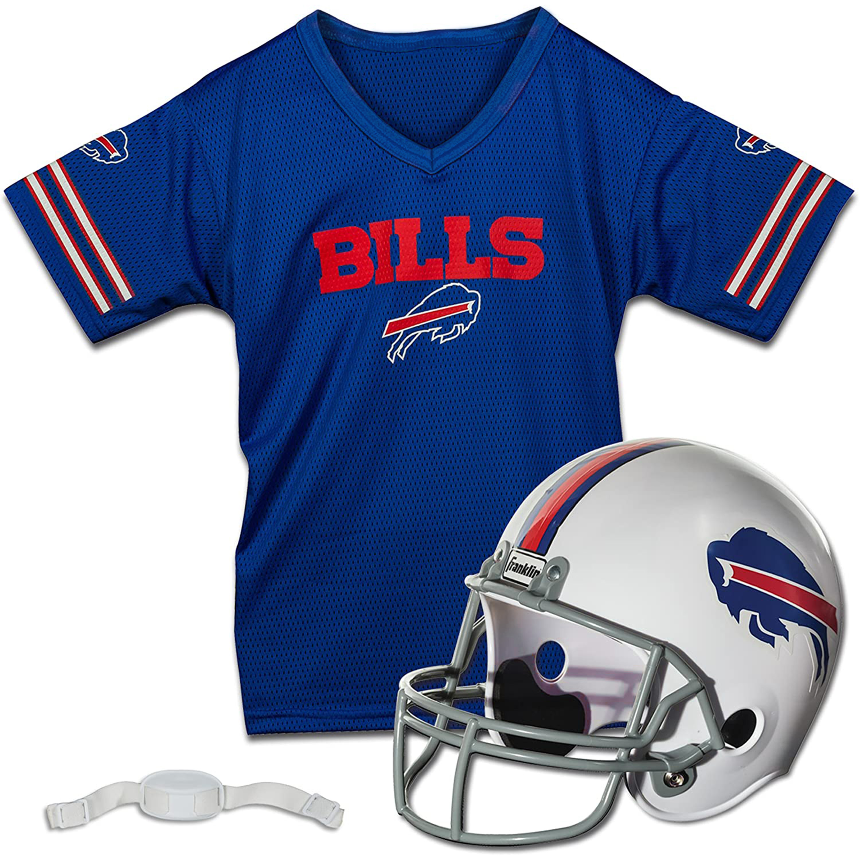 Youth Franklin Sports Royal Buffalo Bills NFL Deluxe Helmet & Jersey Set