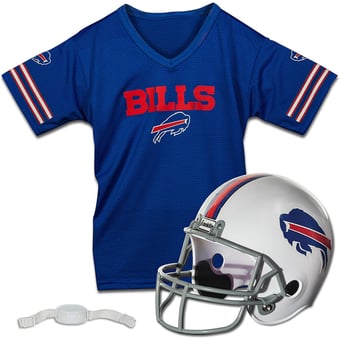 Youth Franklin Sports Royal Buffalo Bills NFL Deluxe Helmet & Jersey Set