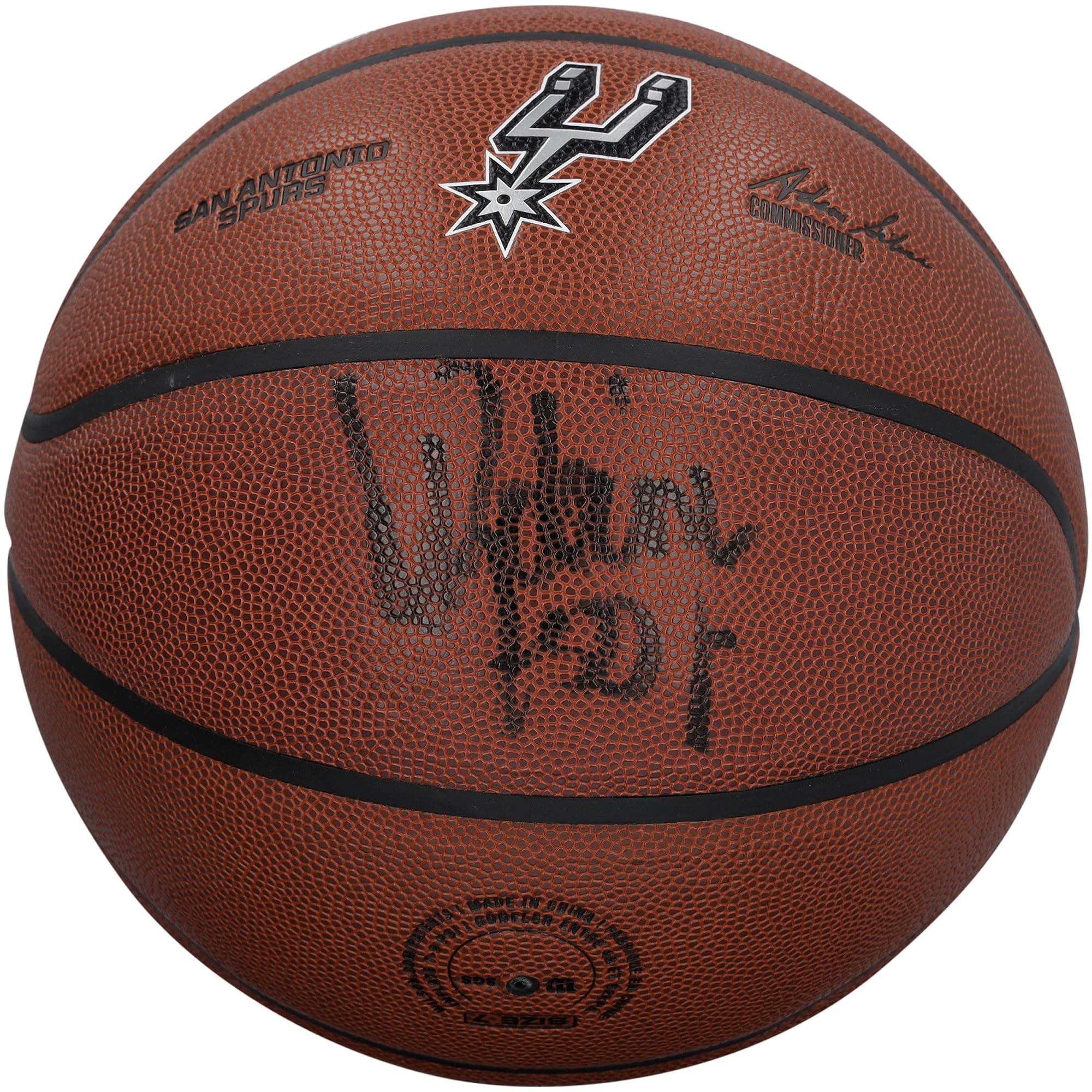 David Robinson San Antonio Spurs Autographed Wilson Team Alliance Basketball
