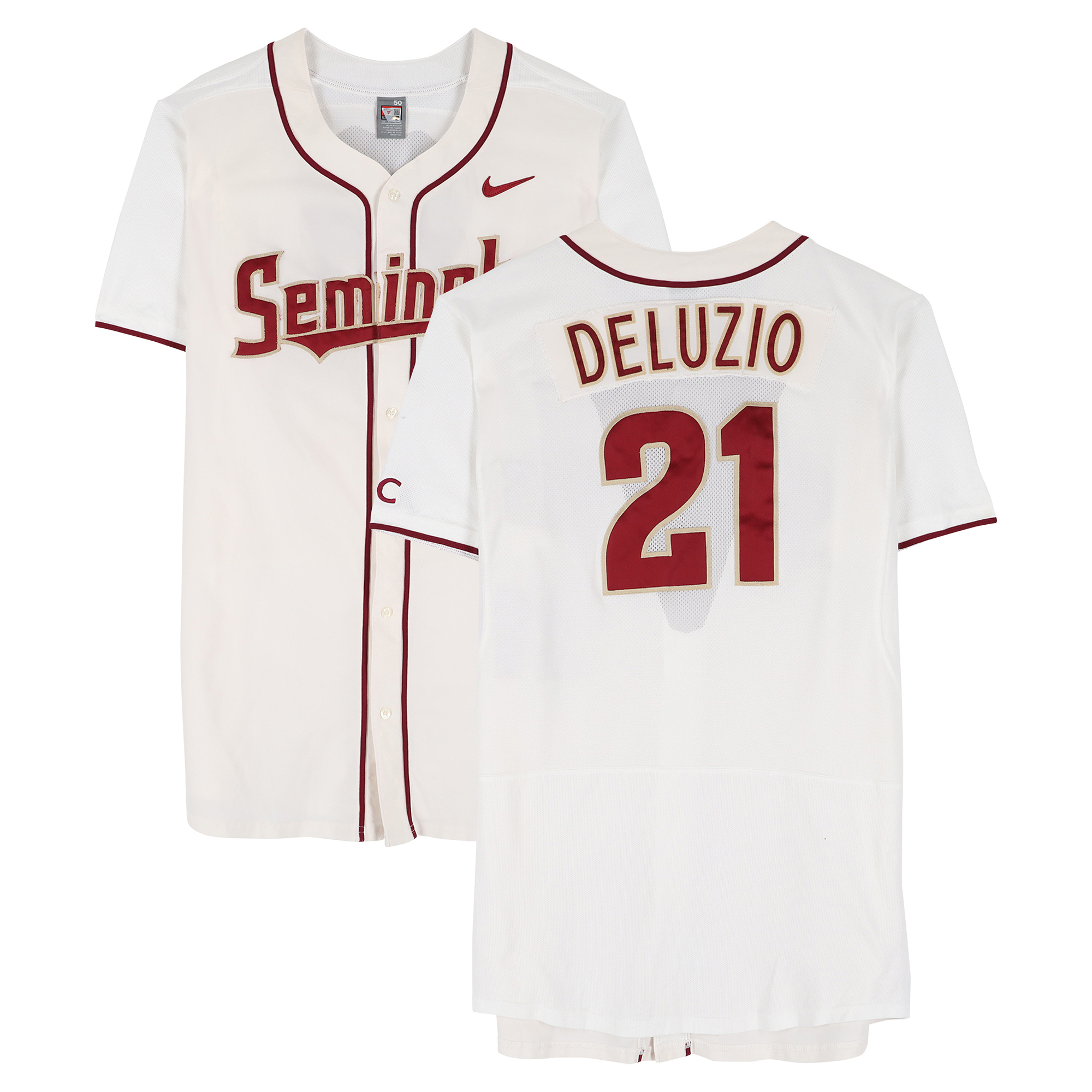 Ben Deluzio Florida State Seminoles Player-Issued #21 Jersey from the Baseball Program