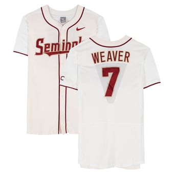 Luke Weaver Florida State Seminoles Player-Issued #7 White Jersey from the Baseball Program - Size 44