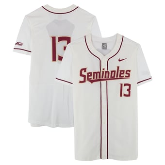Florida State Seminoles Team-Issued #13 White Jersey from the Baseball Program - Size 50