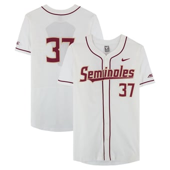 Florida State Seminoles Team-Issued #37 White Jersey from the Baseball Program - Size 50