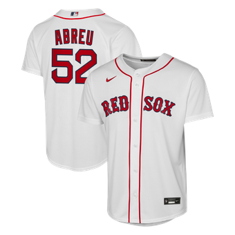 Youth Nike Wilyer Abreu White Boston Red Sox Home Replica Jersey