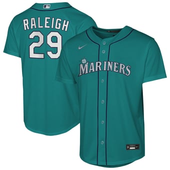 Youth Nike Cal Raleigh Teal Seattle Mariners Player Replica Jersey