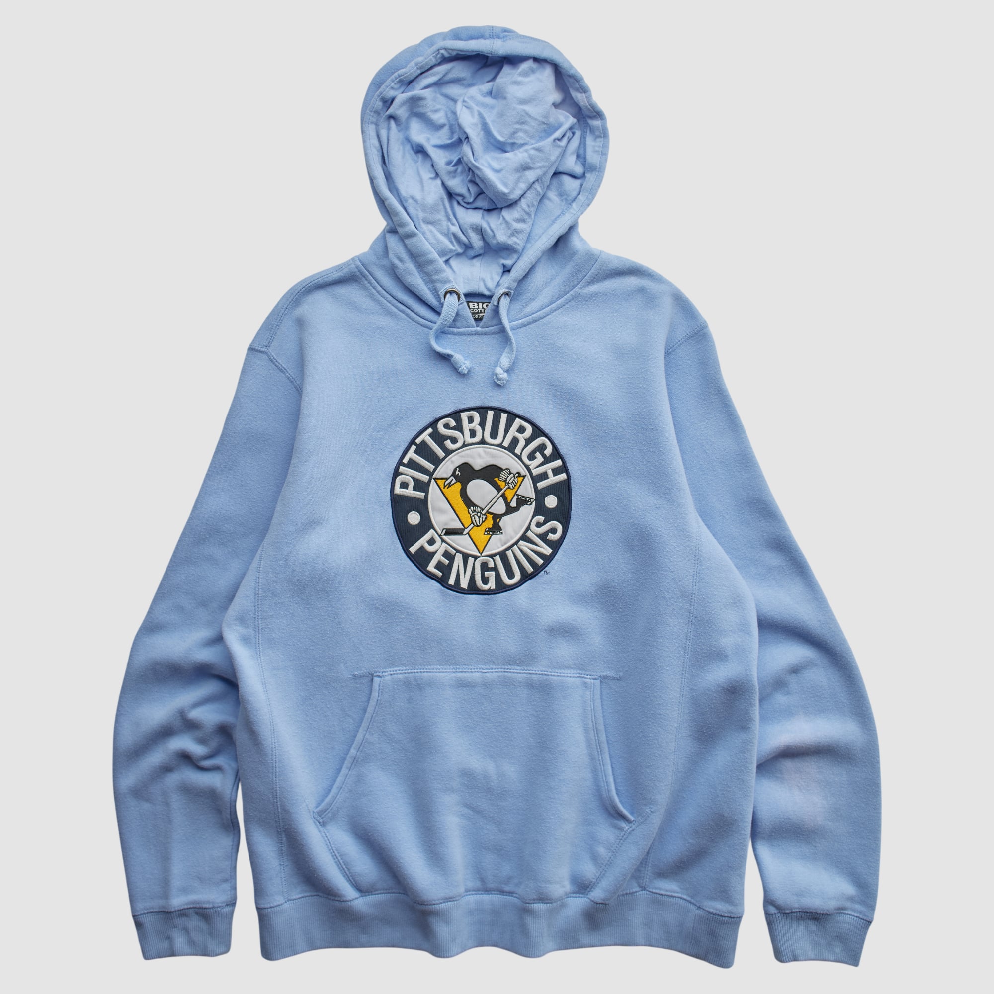 Pittsburgh Penguins Gear For Sports 2010s Hooded Pullover Sweatshirt - Light Blue - M by Fanatics Real Vintage
