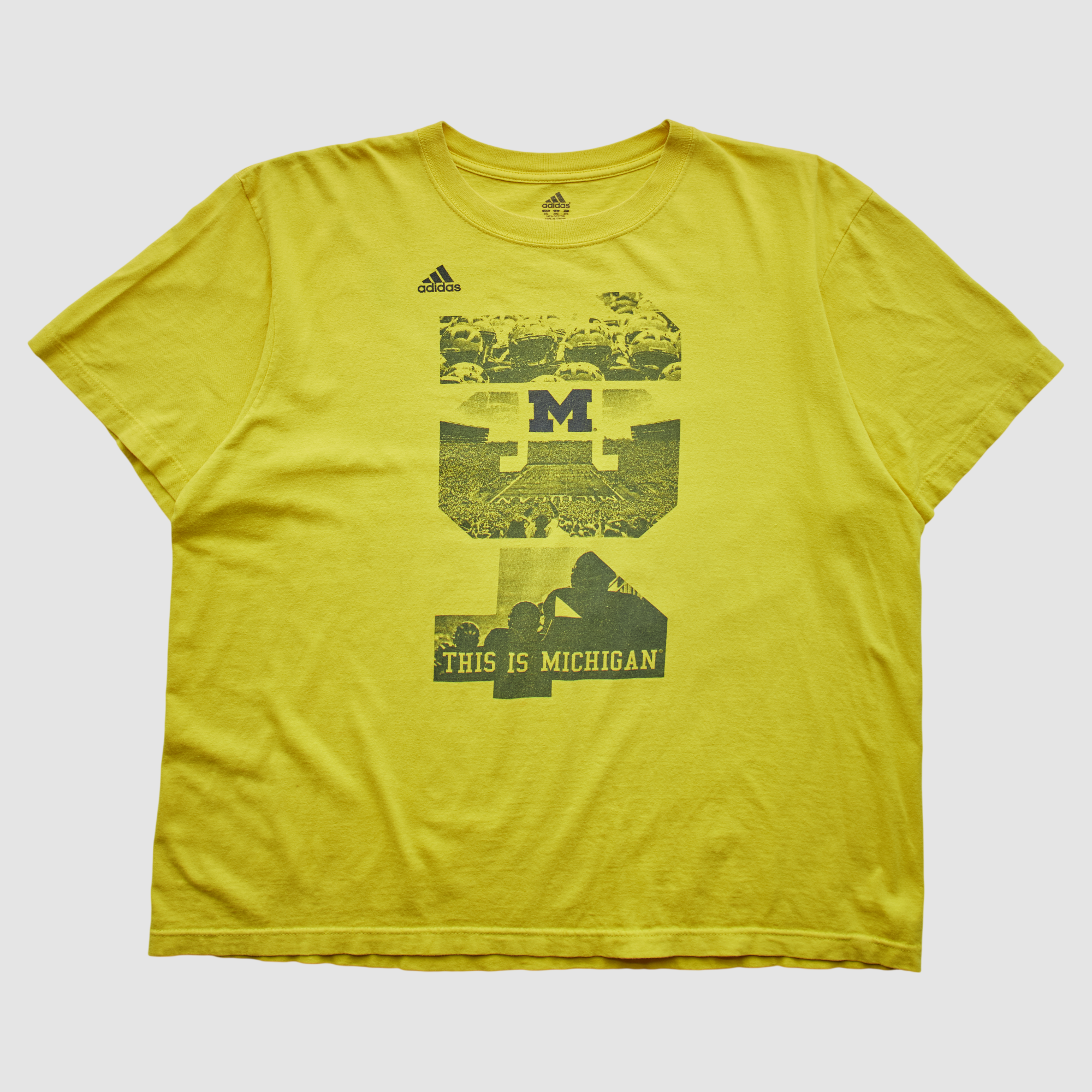 Michigan Wolverines Adidas 2010s T-shirt - Yellow - 2XL by Fanatics Real Vintage
