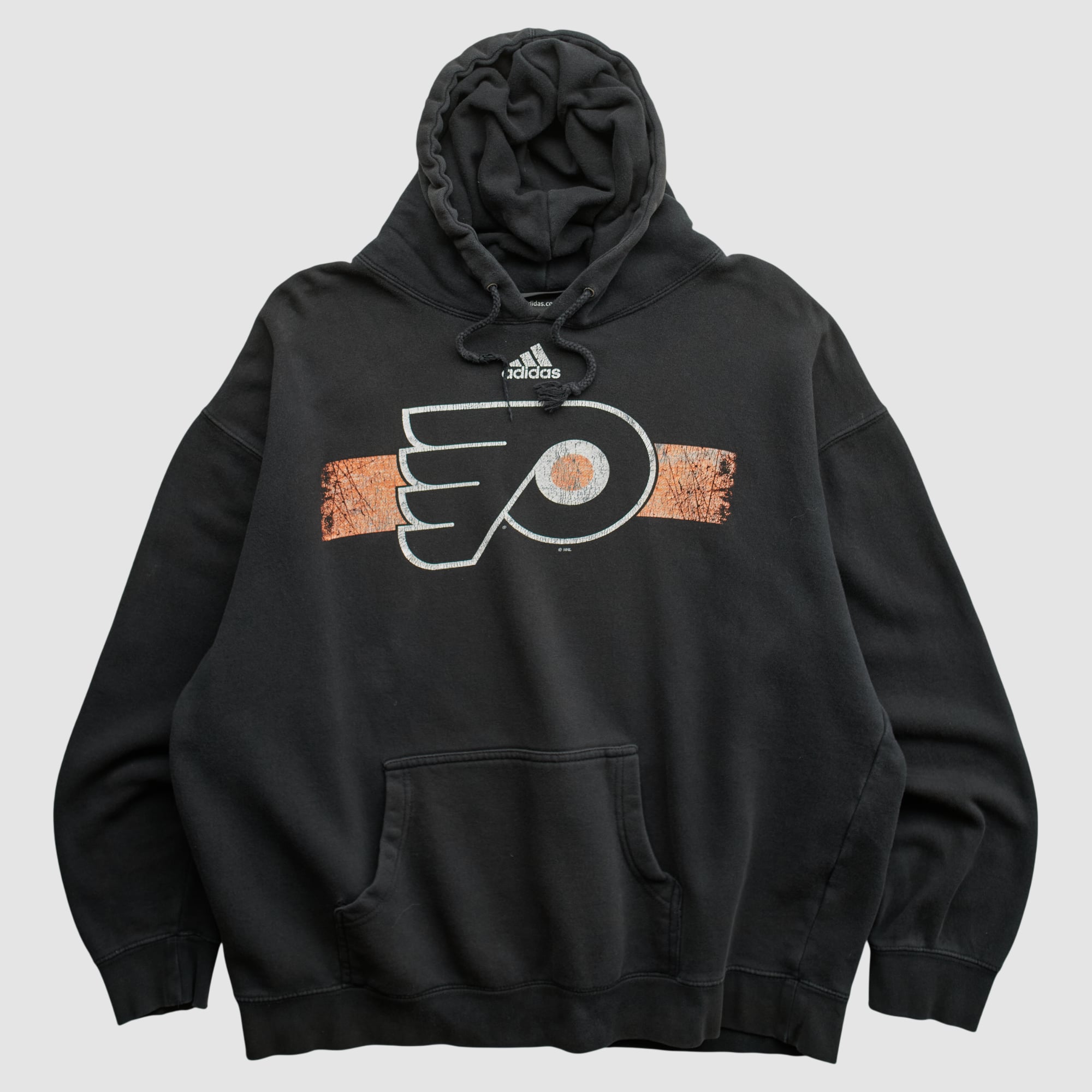 Philadelphia Flyers Adidas 2010s Hooded Pullover Sweatshirt - Black - XL by Fanatics Real Vintage