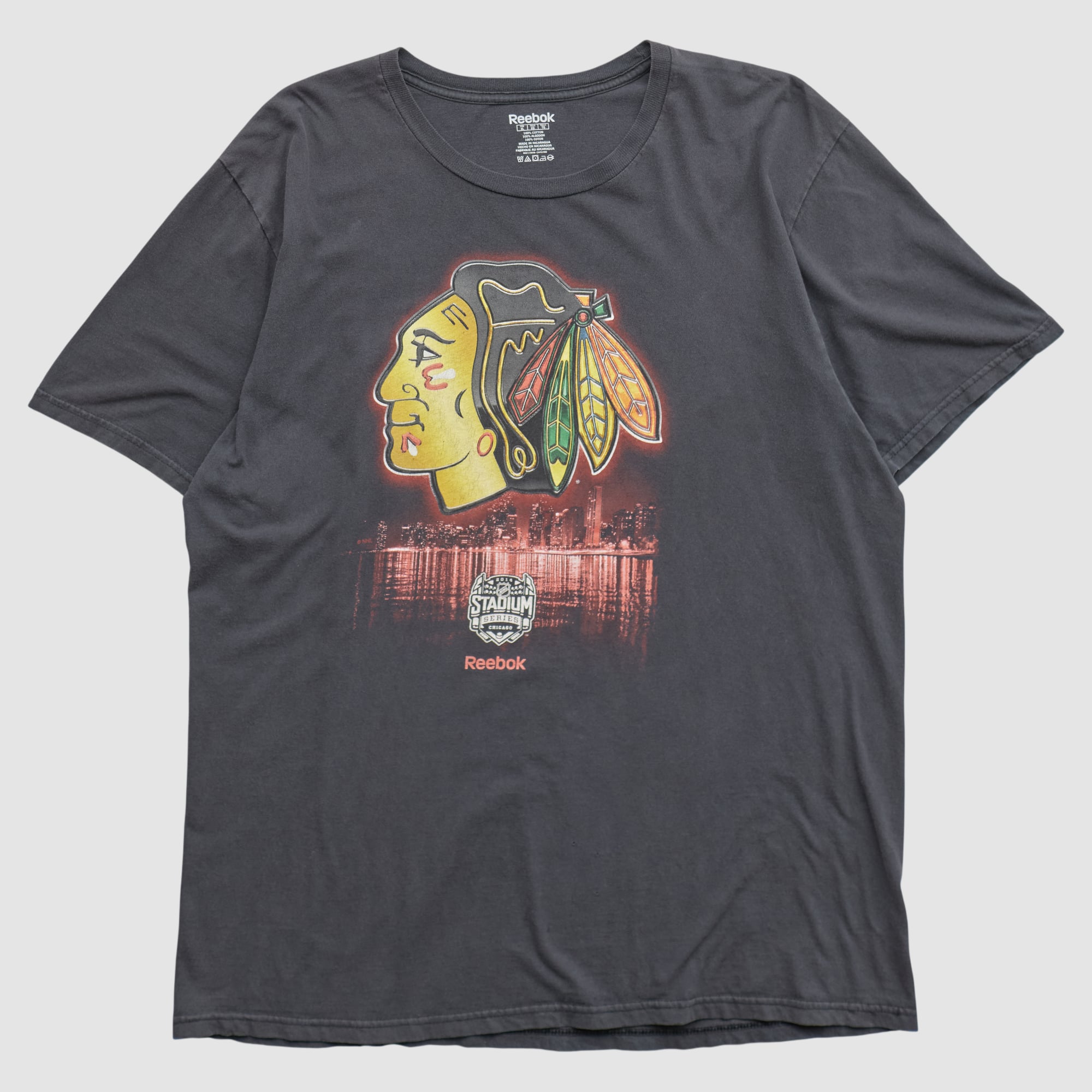 Chicago Blackhawks Reebok 2014 T-shirt - Black - L by Fanatics Real Vintage