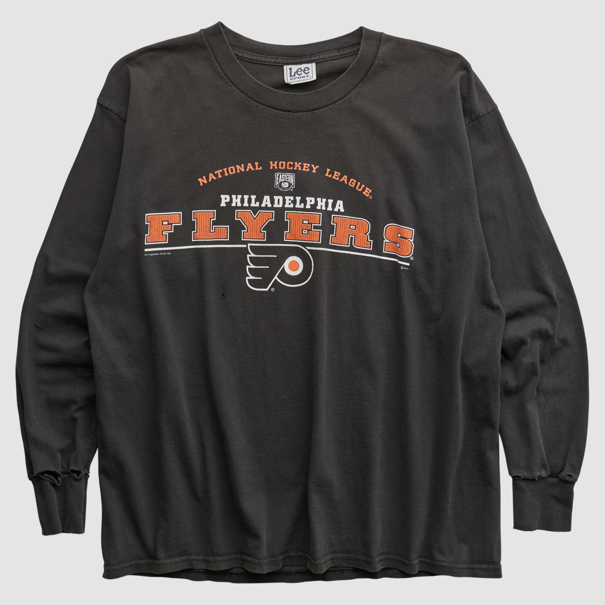 Philadelphia Flyers Lee Apparel 2000s Long Sleeve T-shirt - Black - L by Fanatics Real Vintage