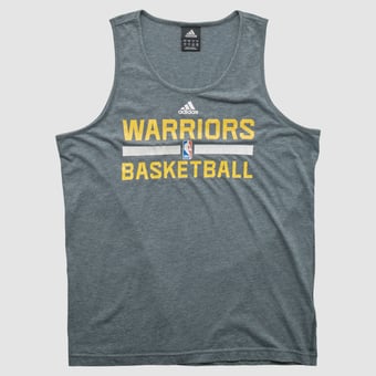 Golden State Warriors Adidas 2010s Tank - Dark Heather Gray - M by Fanatics Real Vintage
