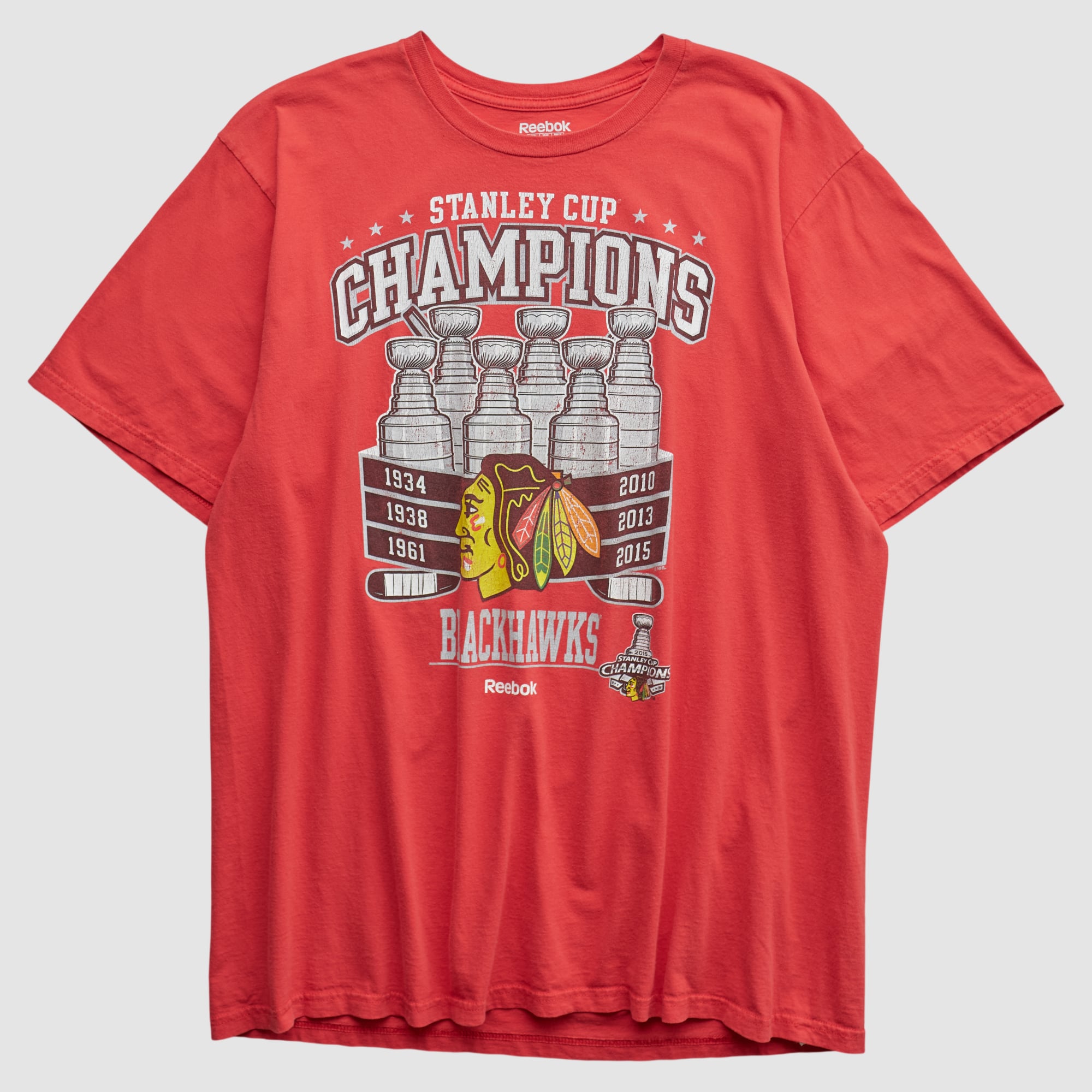 Chicago Blackhawks Reebok 2015 T-shirt - Red - M by Fanatics Real Vintage