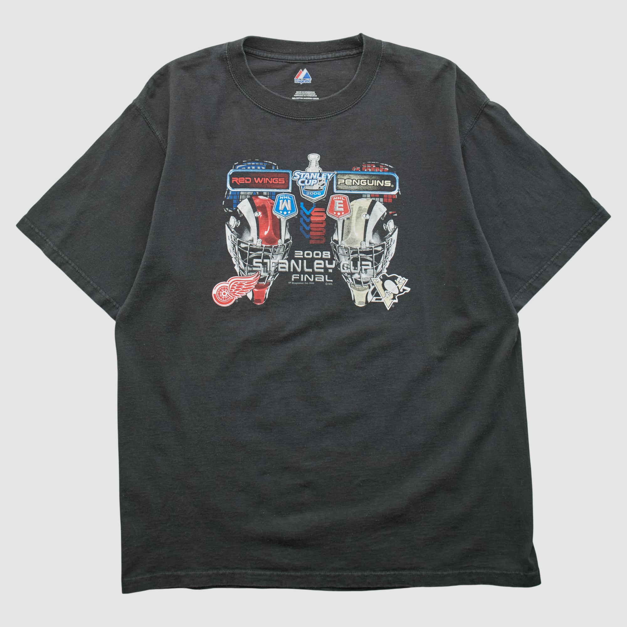 Detroit Red Wings Majestic 2008 T-shirt - Black - M by Fanatics Real Vintage