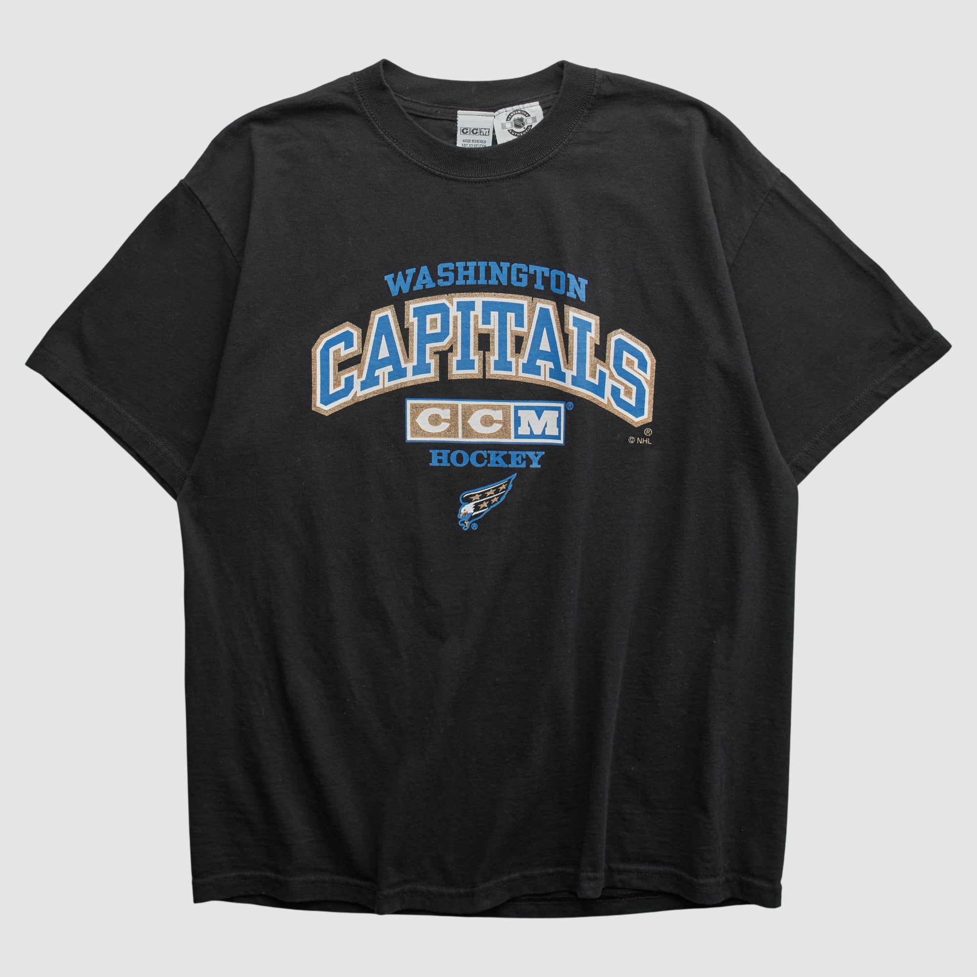 Washington Capitals NHL 2000s T-shirt - Black - M by Fanatics Real Vintage