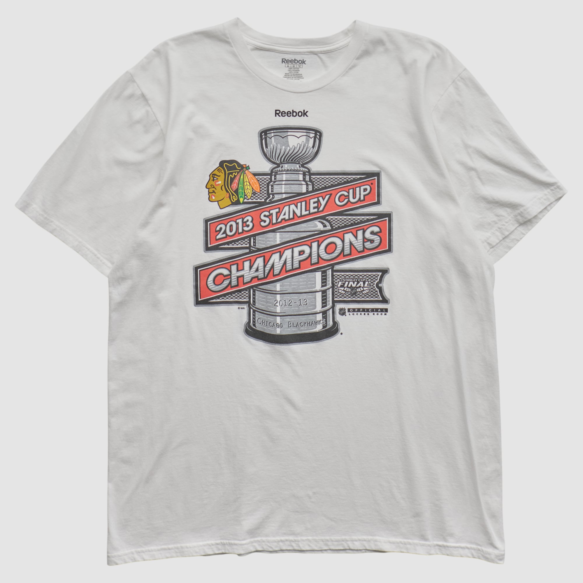 Chicago Blackhawks Reebok 2013 T-shirt - White - XL by Fanatics Real Vintage