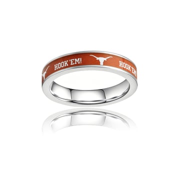 Women's FanDrip Steel Texas Longhorns Stainless Steel Ring