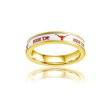 Women's FanDrip Gold Texas Longhorns Stainless Steel Ring