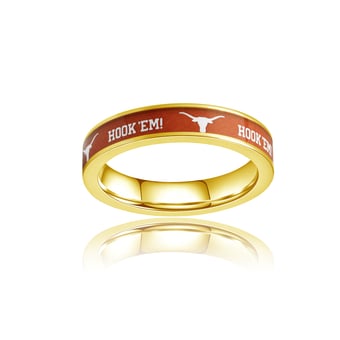 Women's FanDrip Gold Texas Longhorns Stainless Steel Ring