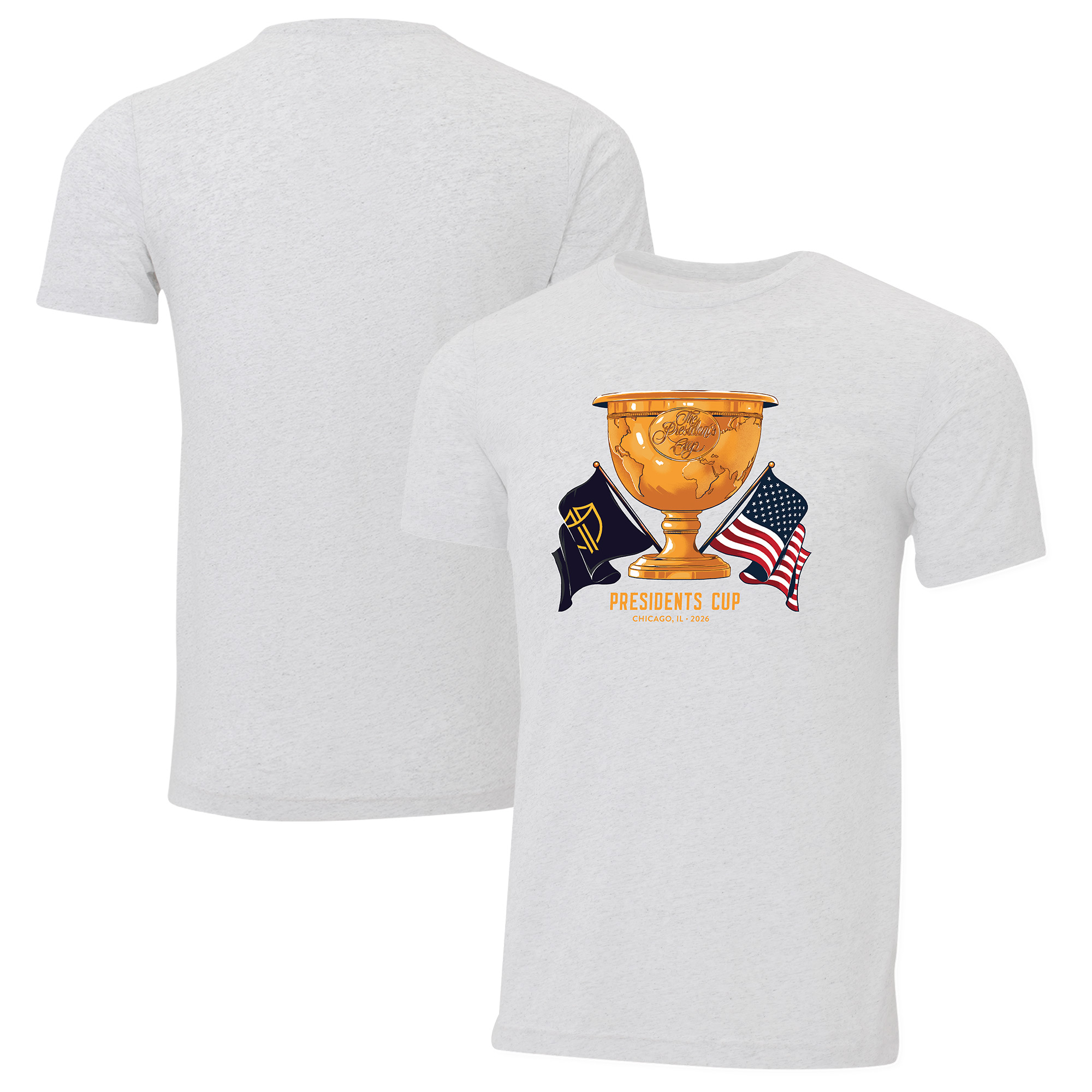 Men’s Ahead White 2026 Presidents Cup Trophy Instant Classic Tri-Blend T-Shirt Men’s Ahead White 2026 Presidents Cup Trophy Instant Classic Tri-Blend T-Shirt