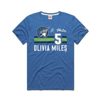 Unisex Homage Olivia Miles Blue Minnesota Lynx Signature Jersey T-Shirt
