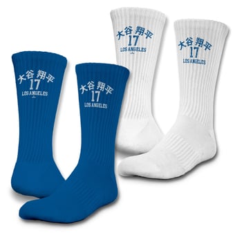 Unisex ISlide Shohei Ohtani Los Angeles Dodgers 2-Pack Lifestyle Crew Socks Set