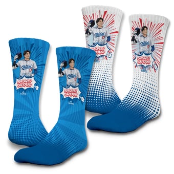 Unisex ISlide Shohei Ohtani Los Angeles Dodgers 2-Pack Lifestyle Crew Socks Set