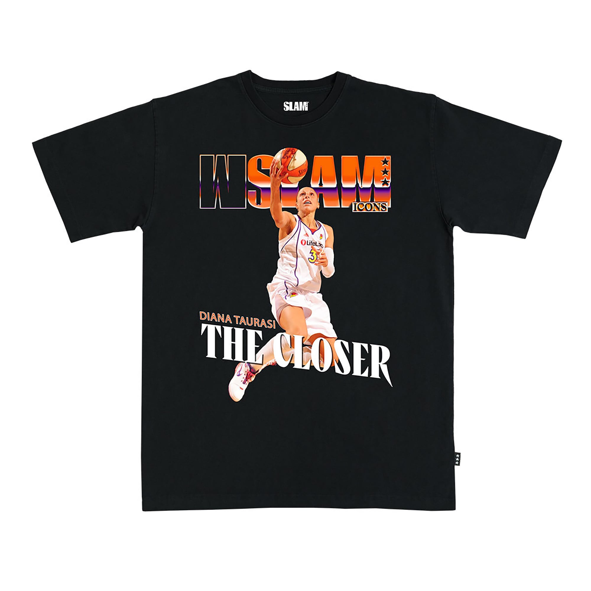 Unisex SLAM Diana Taurasi Black Phoenix Mercury Court Origins Cover T-Shirt
