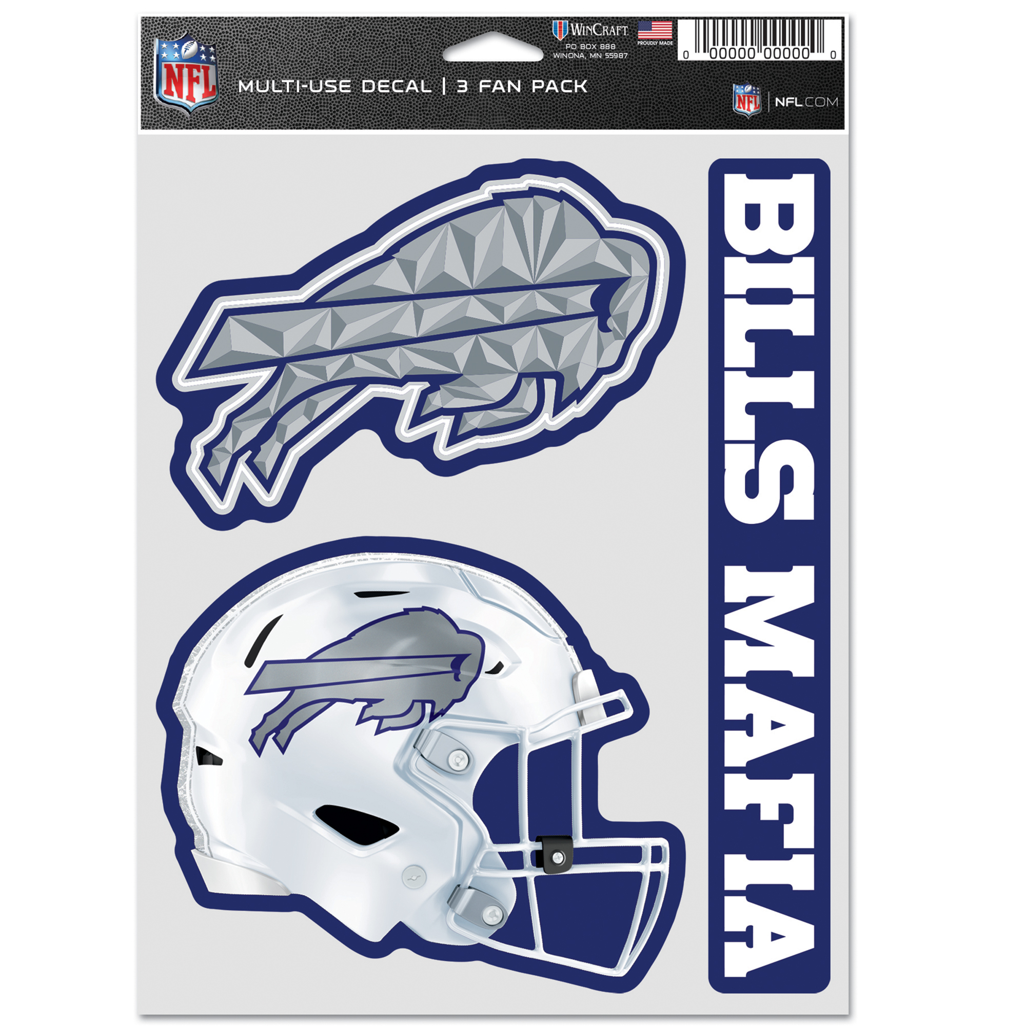 WinCraft Buffalo Bills  Three-Piece Rivalries Fan Decal Set