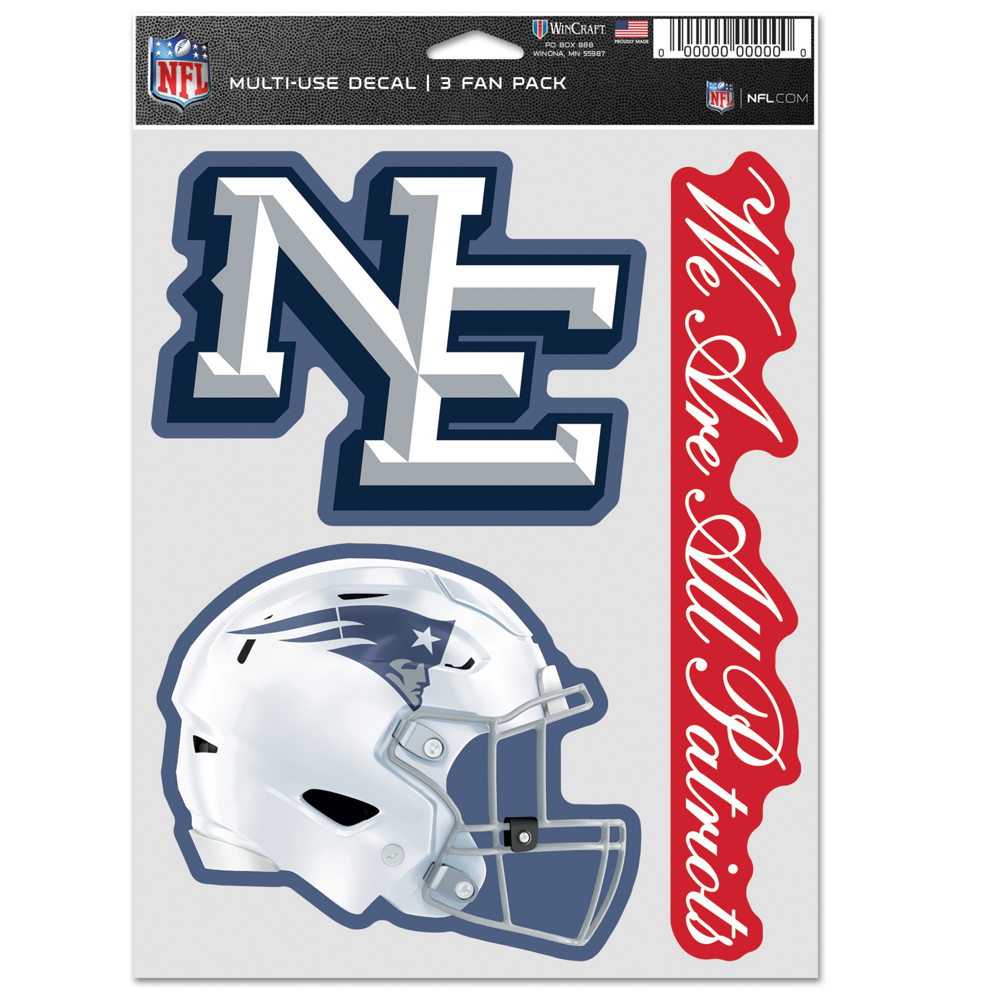 WinCraft New England Patriots  Three-Piece Rivalries Fan Decal Set
