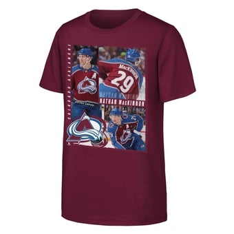 Youth Outerstuff Nathan MacKinnon Burgundy Colorado Avalanche All For One T-Shirt