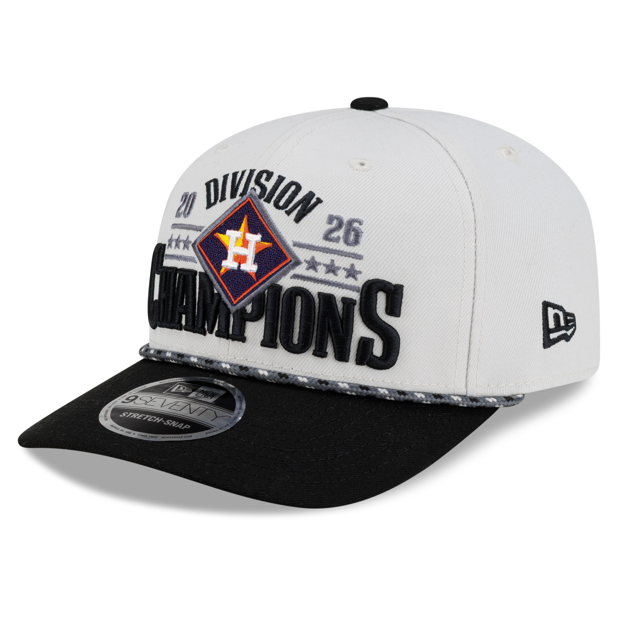 Men's New Era Natural/Black Houston Astros 2026 AL West Division Champions Locker Room 9SEVENTY Adjustable Hat