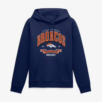 Men's Navy Denver Broncos Bud Light Hoodie