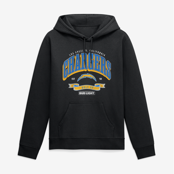 Men's Black Los Angeles Chargers Bud Light Hoodie