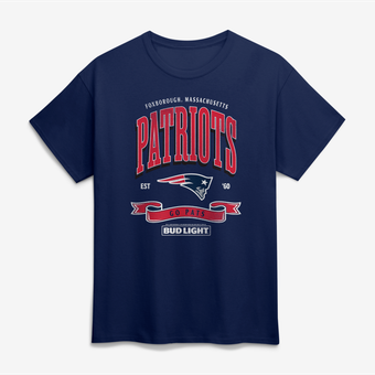 Men's Navy New England Patriots Bud Light T-Shirt